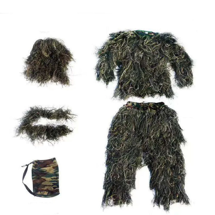 Roupa de camuflagem folha biônica 3D
